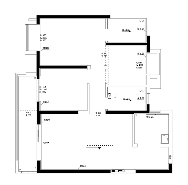 中建鉑公館110平現(xiàn)代風(fēng)格裝修效果圖